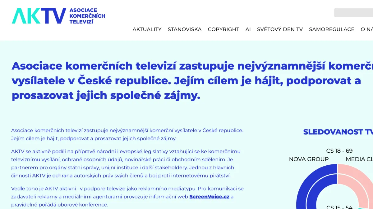 Obrázek projektu Asociace komerčních televizí